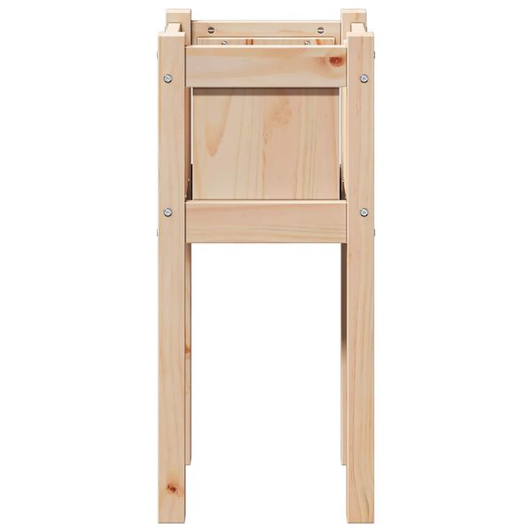 vidaXL Vază pentru Grădină Natură 31 x 31 x 70 cm Lemn de pin masiv