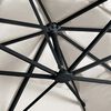 vidaXL Umbrelă în consolă cu LED, stâlp din aluminiu nisipiu 400x300cm