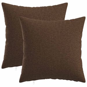vidaXL Husă pentru pernă 2 buc. HEERLEN Maro 30 x 30 cm Țesătură