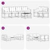 vidaXL Set de canapele de exterior cu pernă 7 pcs Natural și Bej