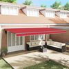 vidaXL Cortina Retractabilă Manual Roșu 600 &times; 300 cm Poliester și oțel