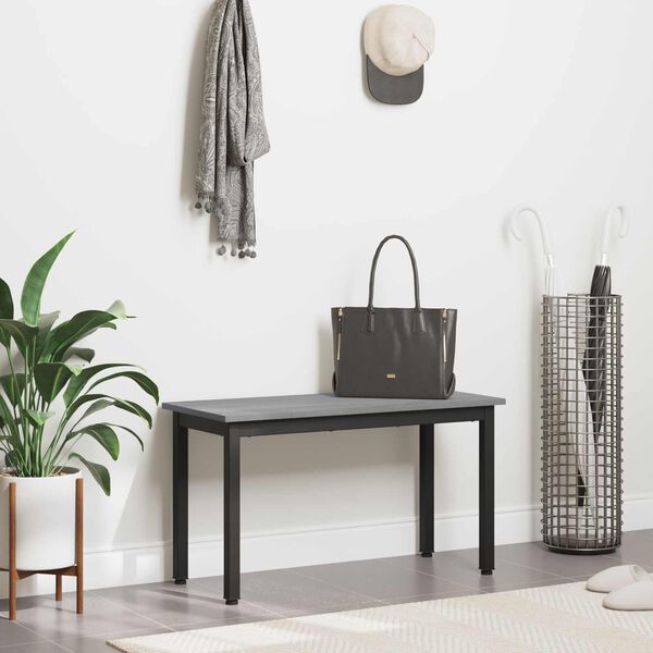 vidaXL bancă Gri Sonoma 80 x 35 x 45 cm Lemn compozit