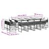 vidaXL Set mobilier de grădină cu perne, 13 piese, negru, poliratan