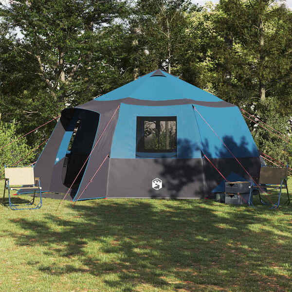 vidaXL Tent Cabină cu acoperiș Albastru și Gri 500 x 500 x 294 cm