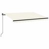 vidaXL Copertină retractabilă manual, crem, 350x250 cm