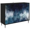 vidaXL Bufet RAALTE Stejar Negru 102 x 33 x 76 cm Lemn prelucrat