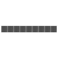 vidaXL Set de panouri de gard, negru, 1564x186 cm, WPC