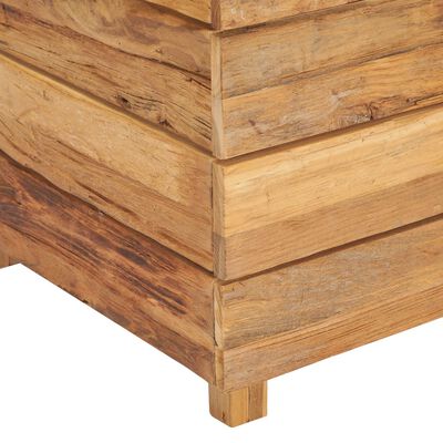 vidaXL Strat înălțat, 100x40x72 cm, lemn de tec reciclat și oțel