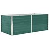 vidaXL Strat &icirc;nălțat de grădină, verde, 160x80x45 cm, oțel galvanizat