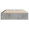 vidaXL Cadru de pat, gri beton, 120x190 cm, lemn prelucrat