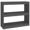 vidaXL Bibliotecă/Separator cameră gri 80x30x71,5 cm lemn masiv de pin