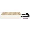 vidaXL Raft de perete suspendat, stejar/alb, 23x23,5x3,8 cm, MDF
