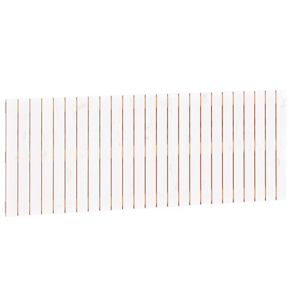 vidaXL Tăblie de pat pentru perete, alb, 159,5x3x60 cm, lemn masiv pin