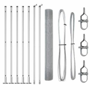 vidaXL St&acirc;lp de gard. Argintiu