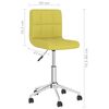 vidaXL Scaune de bucătărie pivotante, 2 buc., verde, material textil