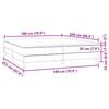 vidaXL Pat box spring cu saltea, gri &icirc;nchis, 180x220 cm, catifea