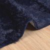 vidaXL Covor shaggy cu pom înalt, NAVARRA, bleumarin, 120x120 cm