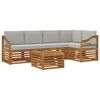 vidaXL Set de canapele de exterior 6 buc. Gri natural și deschis