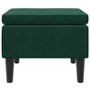 vidaXL Scaun cu picioare din lemn, verde închis, catifea