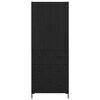 vidaXL Bufet Pe perete Stejar Negru 69,5 x 34 x 180 cm Lemn compozit
