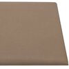 vidaXL Panouri de perete 12 buc. cappuccino 30x30 cm piele eco 1,08 m&sup2;