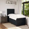 vidaXL Pat box spring cu saltea, negru, 100x200 cm, catifea