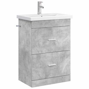 vidaXL Set de mobilier pentru baie Gri Beton 61 x 40 x 84,5 cm