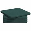 vidaXL Perne de Șezut 4 pcs țesătură Verde &icirc;nchis 40 x 40 x 3 cm