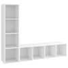 vidaXL Dulapuri TV, 2 buc., alb, 142,5x35x36,5 cm, lemn prelucrat