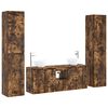 vidaXL Set de mobilier pentru baie 5 buc. Stejar fumuriu
