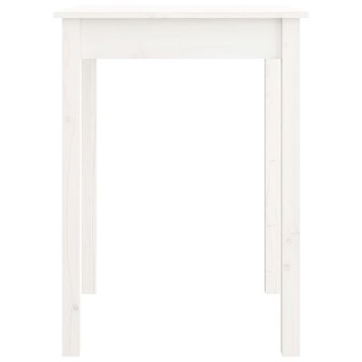 vidaXL Masă de sufragerie, alb, 55x55x75 cm, lemn masiv de pin
