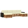 vidaXL Set de canapele de exterior 6 buc. Lemn Solid de Acacia
