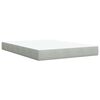 vidaXL Pat box spring cu saltea, gri deschis, 140x190 cm, catifea