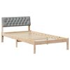 vidaXL Cadru de pat Maro și gri deschis 100 x 200 cm Lemn masiv de pin