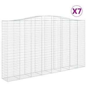 vidaXL Coșuri gabion arcuite, 7 buc, 400x50x220/240cm, fier galvanizat