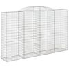 vidaXL Coș gabion arcuit, 300x50x180/200 cm, fier galvanizat