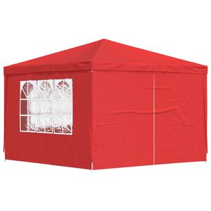 vidaXL Cort pentru Petreceri 300 x 300 x 255 cm Roșu PE și oțel