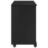 vidaXL Cabinet mobil Negru 63,5 x 39 x 65,5 cm Lemn de pin masiv