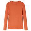 Tricou pentru copii cu mâneci lungi, portocaliu ars, 116