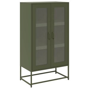 vidaXL Dulap &icirc;nalt, verde măsliniu, 68x39x123 cm, oțel