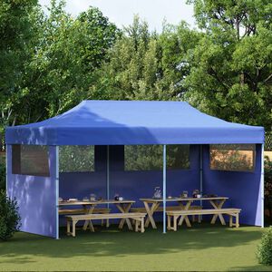 vidaXL Cort de petrecere pliabil de tip pop-up, albastru, 3 x 6 m