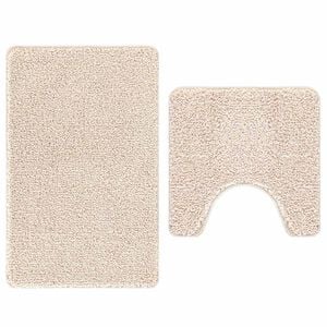 vidaXL Set de mochete anti-derapante pentru baie 2 buc. Crem PP