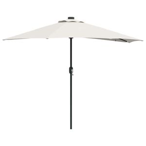 vidaXL Parasol de Grădină Nisipiu 294 x 150 x 224 cm Poliester și oțel