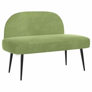 vidaXL Bancă tapițată cu spătar Lysegr&oslash;nn 110 x 60 x 76 cm Catifea