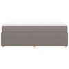 vidaXL Pat box spring cu saltea, gri taupe, 90x200 cm, textil