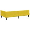 vidaXL Cadru de pat colțar cu headboard Galben 100 cm x 200 cm Catifea