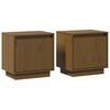 vidaXL Noptiere, 2 buc, maro miere, 40x30x40 cm, lemn masiv de pin