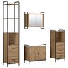 vidaXL Set dulap baie 4 buc. Stejar Artizanal 40 x 36 x 200,5 cm