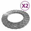 vidaXL S&acirc;rmă ghimpată BTO-22 NATO, 2 buc., 100 m, oțel