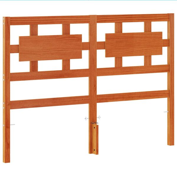 vidaXL Tăblie de pat, maro ceruit, 135 cm, lemn masiv de pin